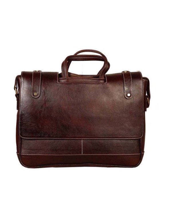 Genuine Leather Brown Portfolio Carry Case / Office / Laptop Bag for Men SB25